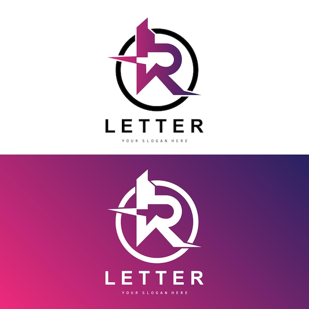 Vector r letter logo vector alphabet symbol design for brand logos with initial letter