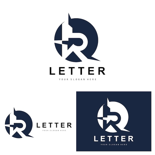 R letter logo vector alphabet symbol design for brand logos with initial letter