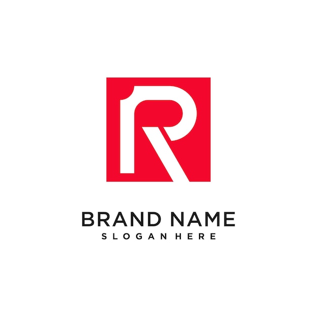 R letter ontwerp element icoon met creatief modern concept