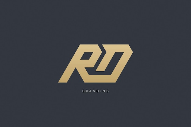 R Letter RD Combination Logo