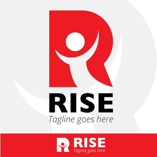 R letter RISE letter based symbol vector