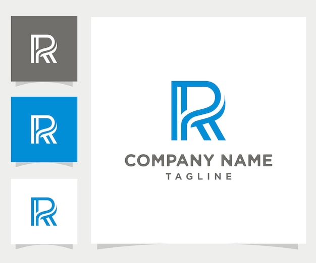 R letterontwerp sjabloon vector logo