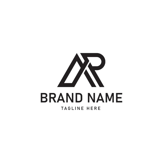 a r logo design template vector graphic branding element