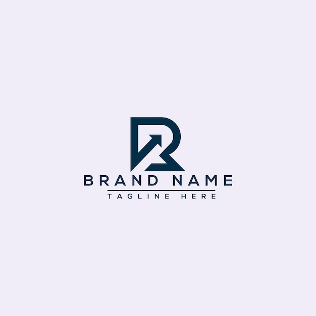 R logo design template elemento di branding grafico vettoriale