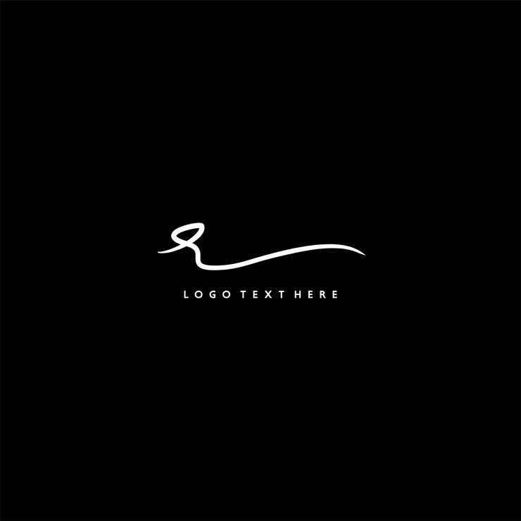 Vector r logo, hand written r logo, r monogram logo