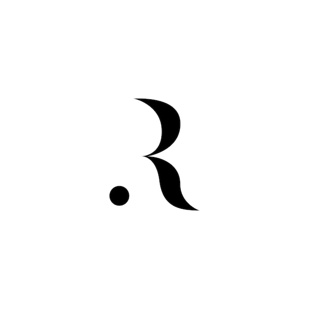 R Logo Letter Design Vector