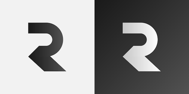 R Logo Vector Icon Скачать дизайн высокого качества