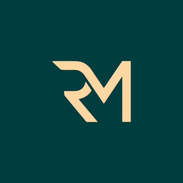 Vector r m vector logo design