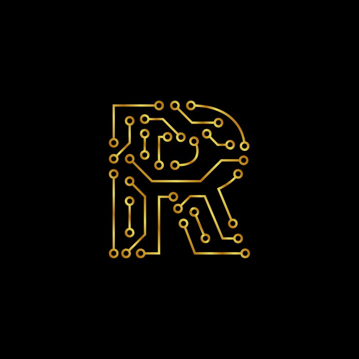 Vector r minimalist logo design