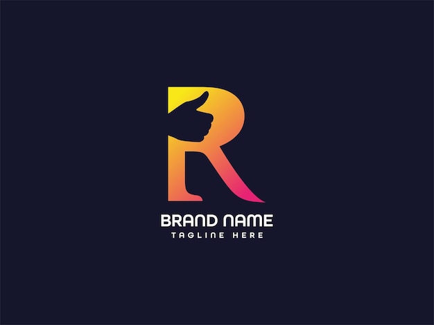 r modern logo met letters