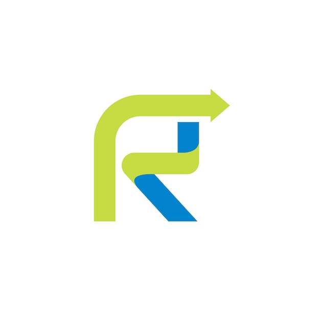 R of fr brief pijl pictogram vector concept ontwerp web