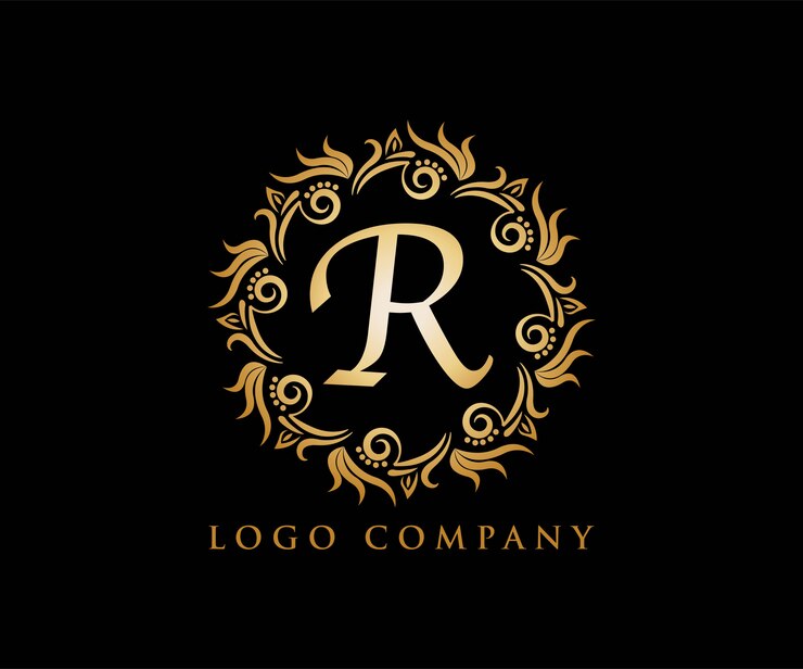 Premium Vector | R ornament gold for yoga logo, wedding invitation,