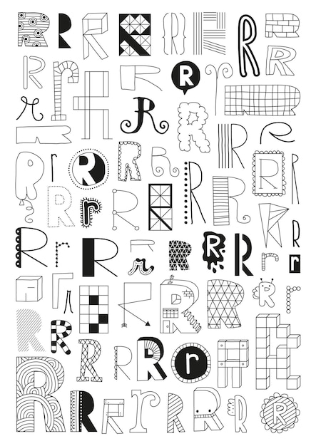 R vector letter set