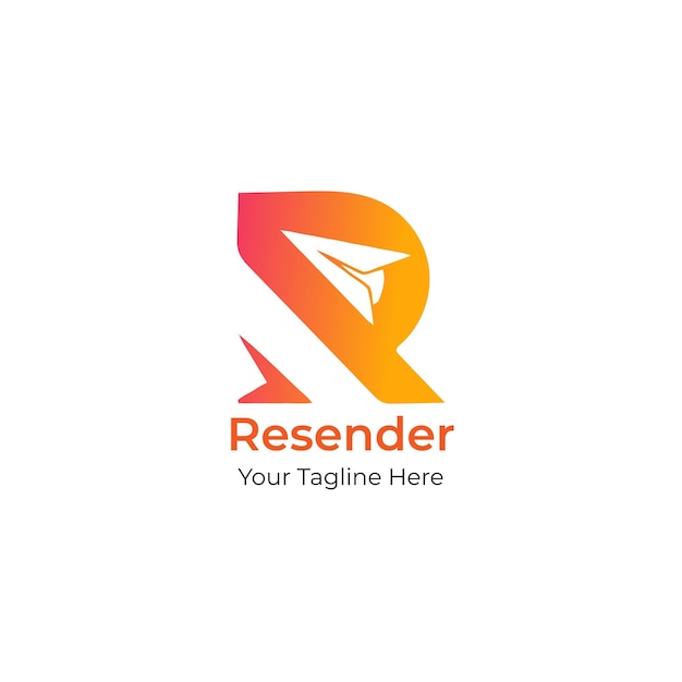 R verzender logo-ontwerp