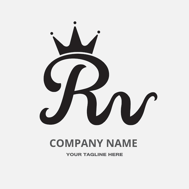 Vector r w logo design