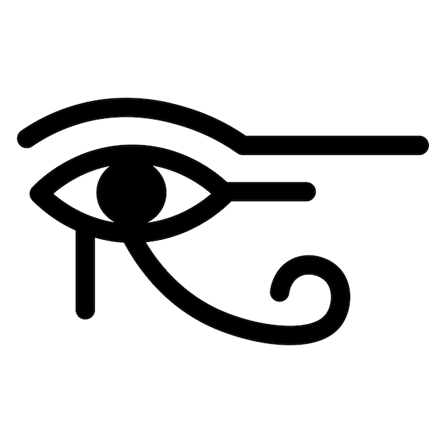 Vettore occhio ra simbolo religioso mistico egitto spirituale