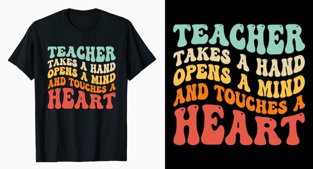 Raakt een hart Docentendag typografie tshirt ontwerp