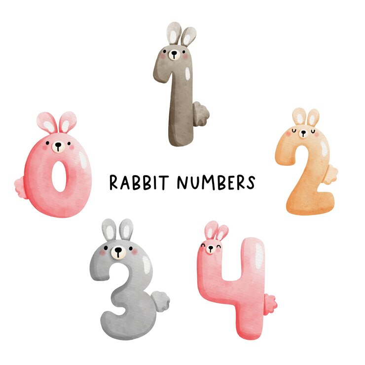 Vector rabbit alphabet vector illustration