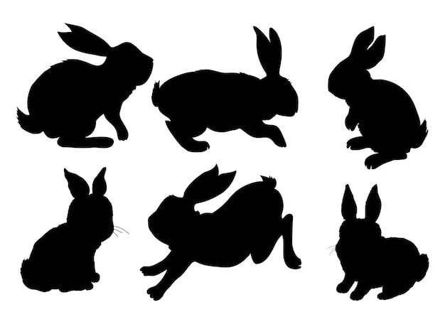 Rabbit animal silhouette