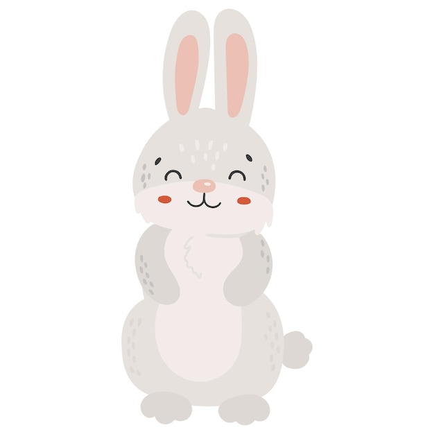 Rabbit animal vector Abstract baby rabbit vector forest baby animal cute animal isolated