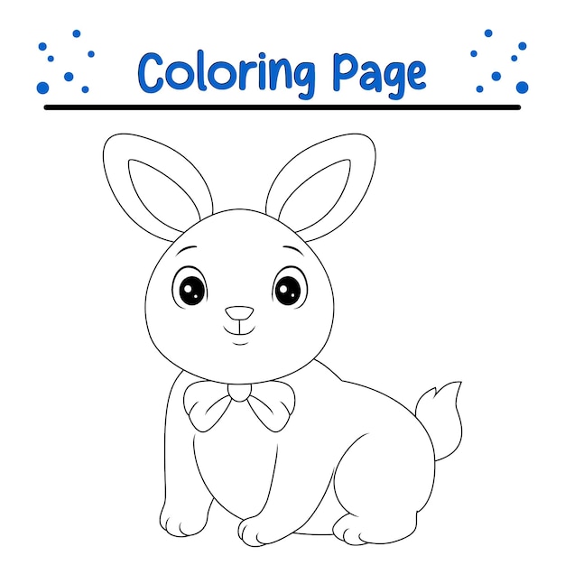 Rabbit Animals coloring page for kids