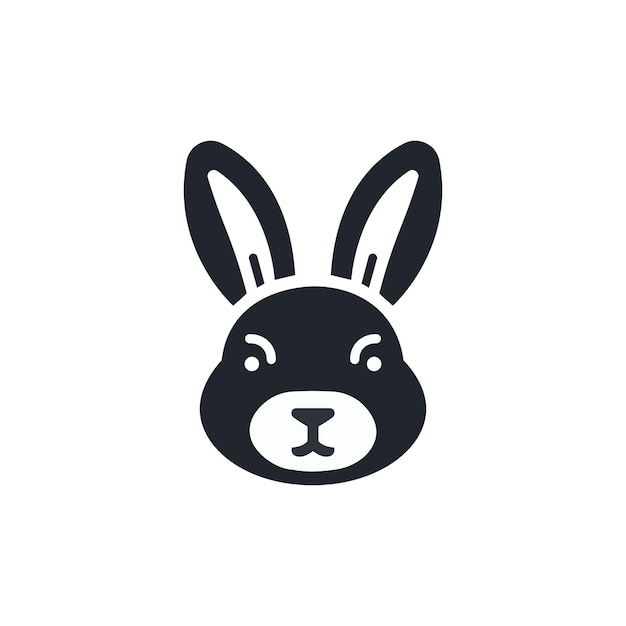 Rabbit bunny face easter and animal concept