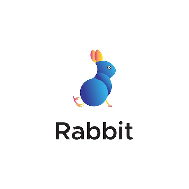 Rabbit or Bunny graphic vector logo template and animal design