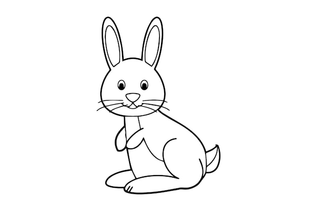 Vector rabbit for coloring