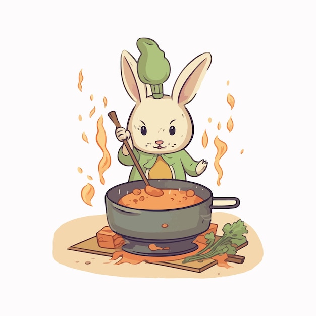 rabbit cooked food