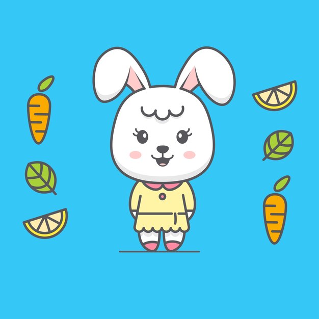 Vector rabbit cute character