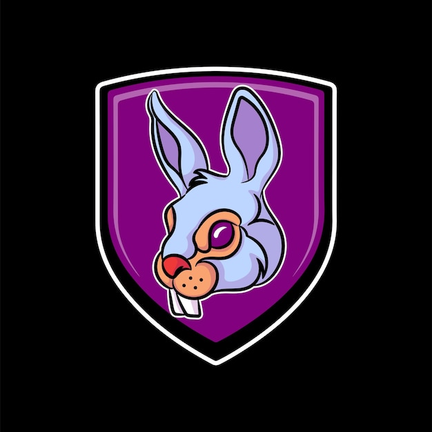 Vector rabbit esports mascot logo design