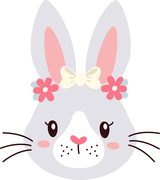 Rabbit face with headband