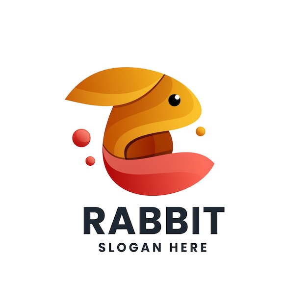 Rabbit Gradient Illustration Icon Logo