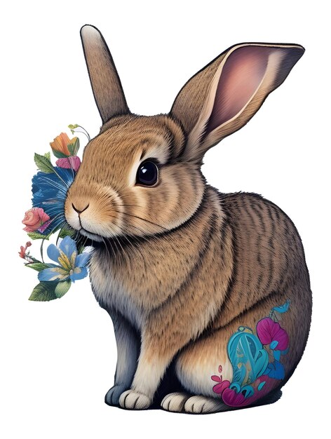 Rabbit head illustration