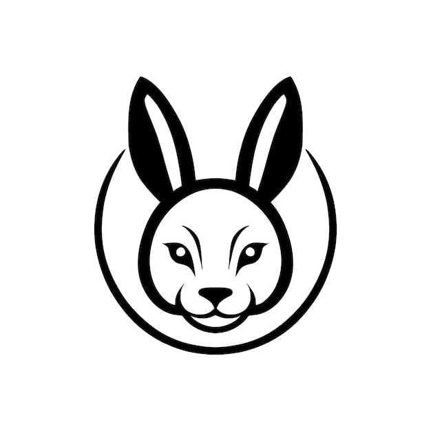 Vector rabbit head logo design vector template