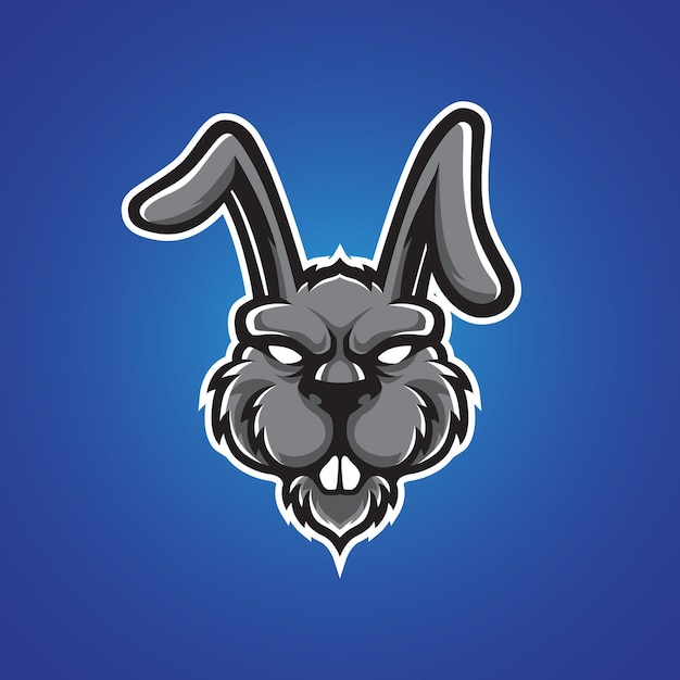 Vector rabbit head logo