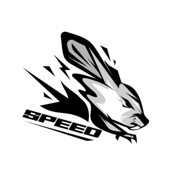 rabbit head mascot sports logoillustration head rabbit vector