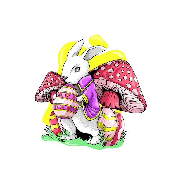 Rabbit illustration for easter day