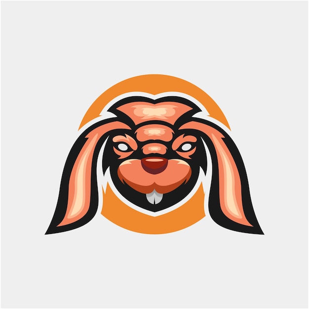 Rabbit illustration logo design