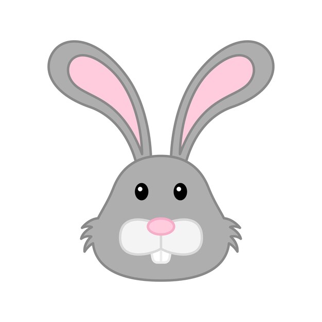 Rabbit isolated on white background Vector illustration