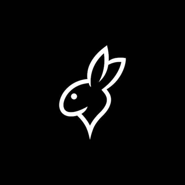 rabbit line art logo