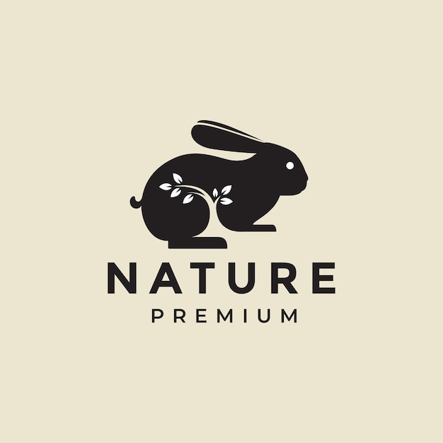 Rabbit logo design vector illustration icon symbol
