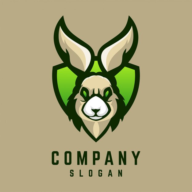 Вектор Дизайн логотипа кролика