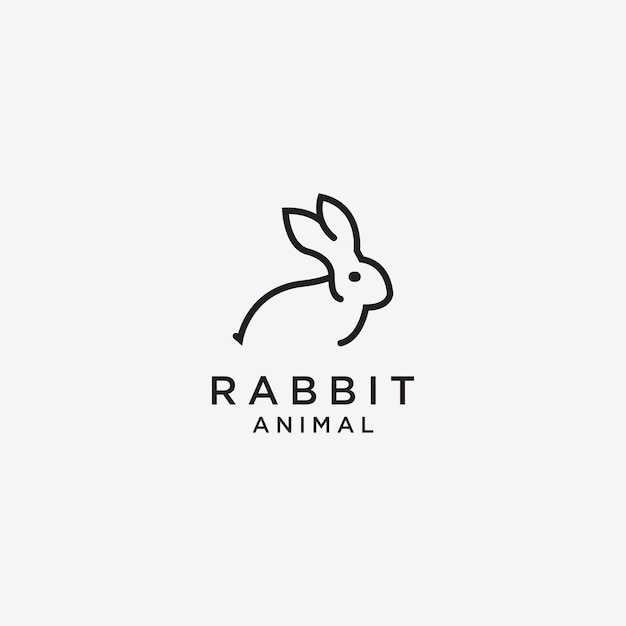 ウサギのロゴアイコンデザインテンプレートベクトルイラスト