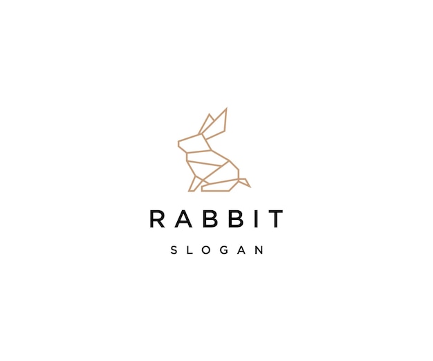 ウサギのロゴのアイコンのデザインテンプレート