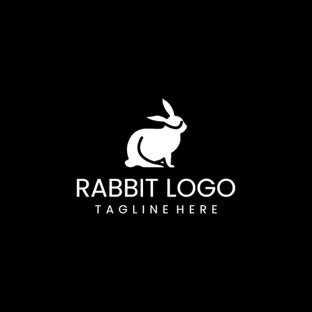 Vector rabbit logo icon design vector