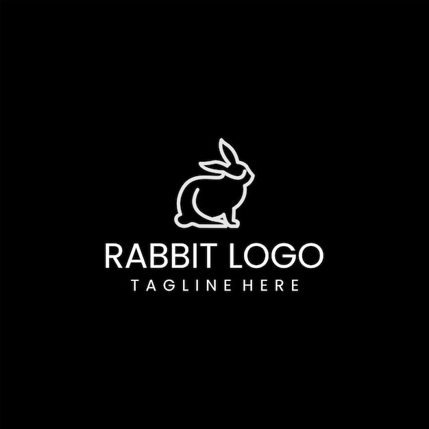 Вектор дизайна логотипа кролика