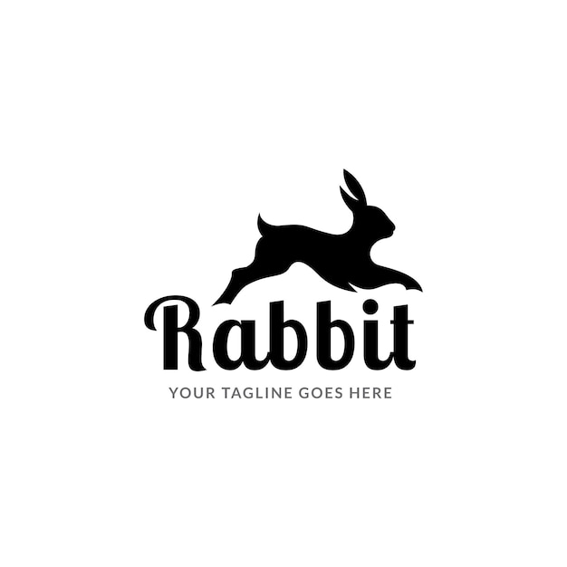 rabbit logo icon vector template.