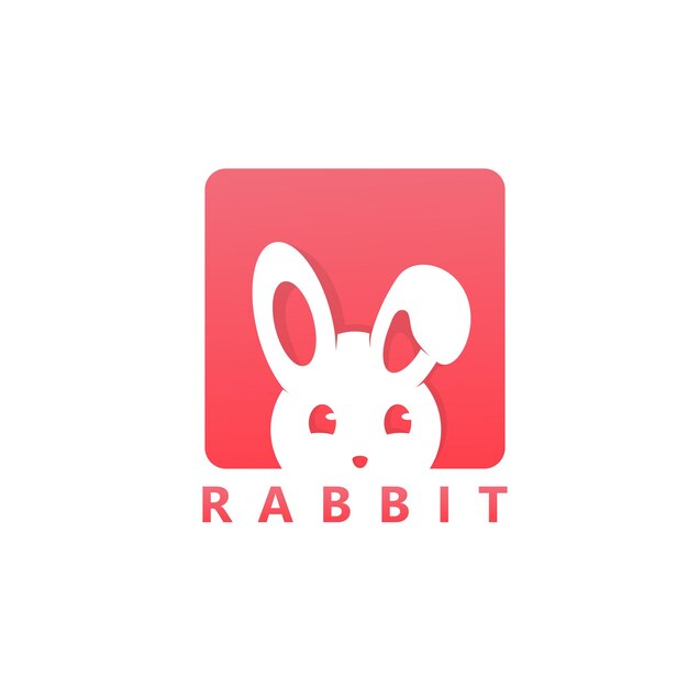 토끼 로고 템플릿 디자인 벡터 상징 디자인 컨셉 크리에이 티브 기호 아이콘