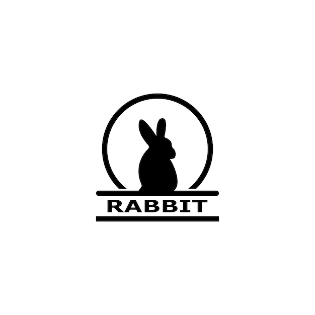 Rabbit Logo template vector icon illustration